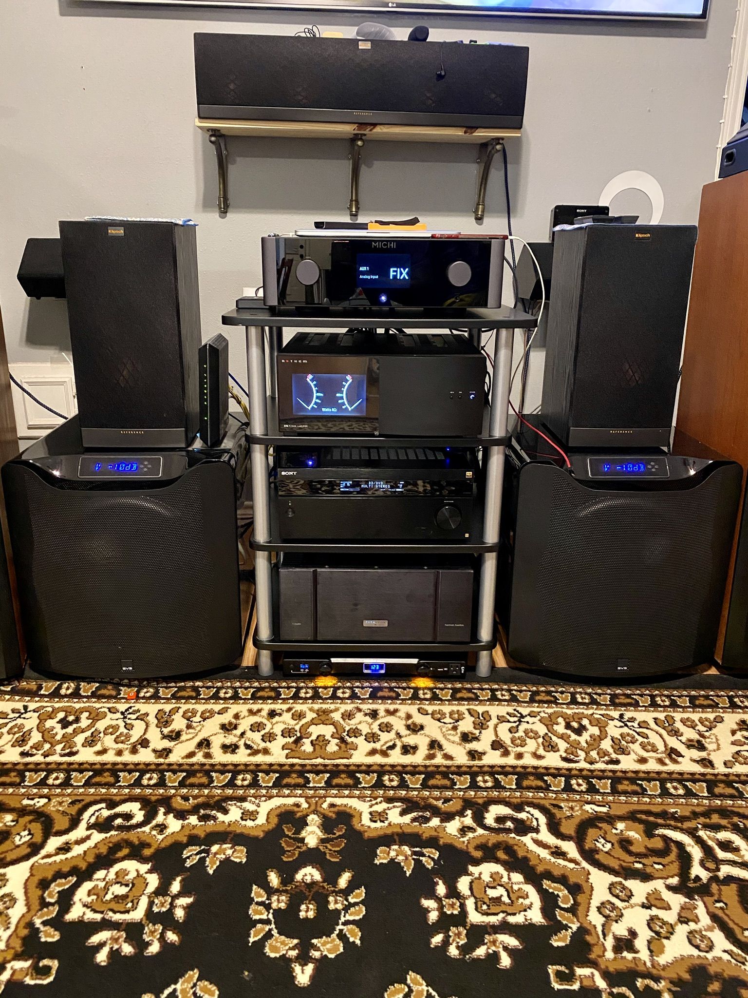 P5 integrate to 9. Home theater including a pair of  SVS SB16 ULTRA 